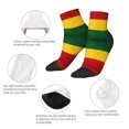 thumbnail image 4 of Breathable Athletic Socks Reggae Rasta Flag Cushioned Quarter Socks for Men Women, 4 of 7