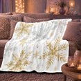 thumbnail image 6 of Festive Winter Snowflake Living Room, Festive Holiday Scene, Warm Flannel Blanket for Living Room and Family Room, Art Lovers Valentine's Day Gift, Festive Home Decor, 6 of 9