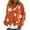 Orange, variant on Cardigan Sweaters For Women Fall Oversized Open Front Button V Neck Long Sleeve Lightweight Cardigans Knit Outerwear Jacket