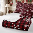 thumbnail image 4 of Manfei Christmas Snowflake Quilt King 3 Pieces,Happy Xmas King Coverlet Set,1 Bedspread and 2 Pillowcases, 4 of 7