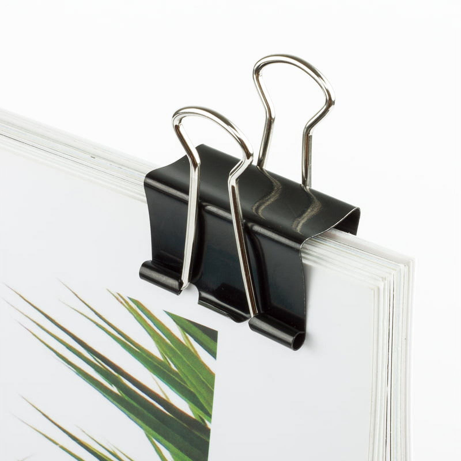 Pen+Gear Large Binder Clips, 2 in / 51 mm, 96 Count, Black