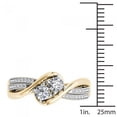 thumbnail image 4 of 1/2 Carat T.W. Diamond 10kt Yellow Gold Two-Stone Bypass Band, 4 of 5