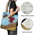 thumbnail image 3 of Sr. Birchum Bolso de tela con estampado de lienzo para mujer, bolsa de compras reutilizable y estética, con cremallera interior, regalo para mujer,40*40cm., 3 of 6
