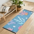 thumbnail image 6 of Pearls Corals Shells Cute Bedside Runner Rug 2'x 6' Non Slip Carpet Floor Mat Area Rug, 6 of 8