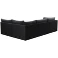 thumbnail image 6 of Maklaine Contemporary Black Velvet Modular Sectional, 6 of 13