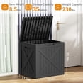 thumbnail image 5 of Joxxoaa 32 Gallon Outdoor Deck Box,Waterproof Resin Outdoor Storage Boxes, Outside Storage Lockable Container for Garden Tools,Indooor Cushions,Accessories (Black), 5 of 5