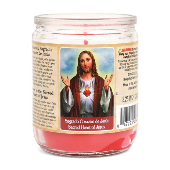 Sacred Heart Religious Candle, 3.25 in