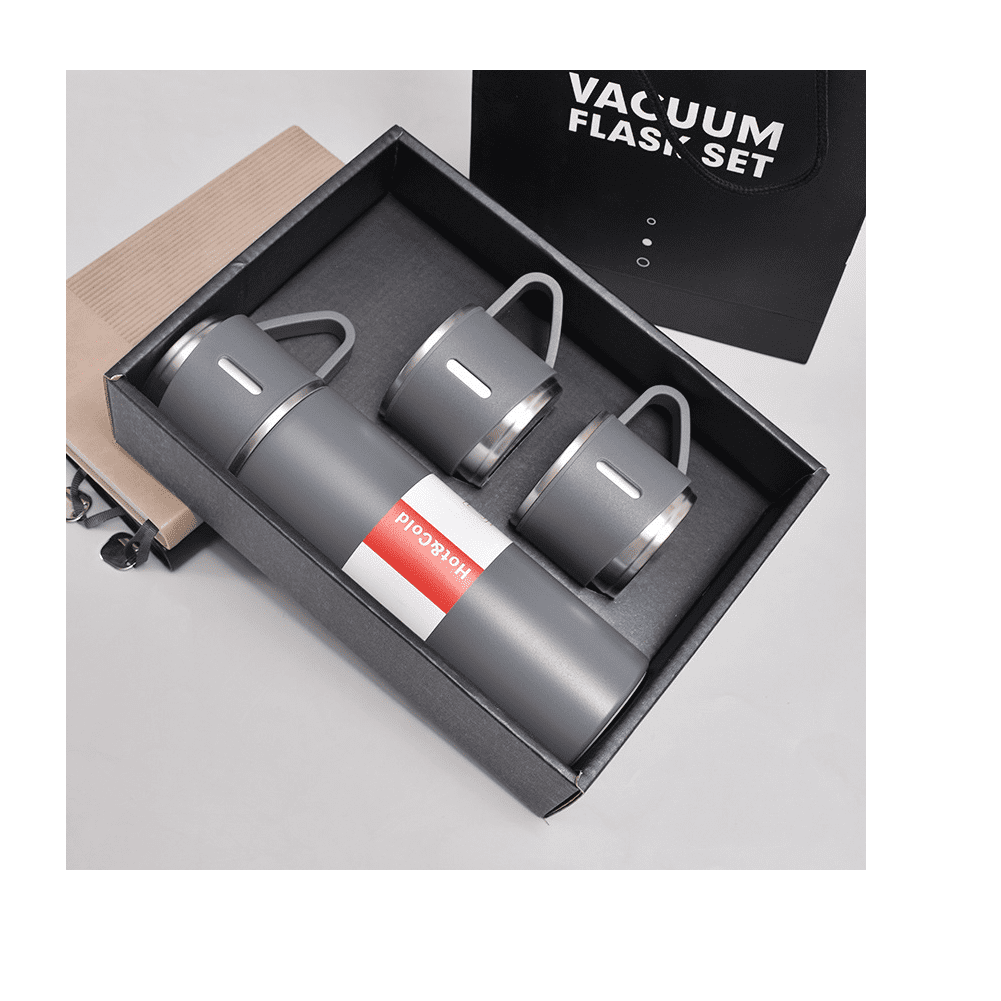 Vacuum Flask Gift Set Box With 3 Lids/cups – Cheer Haven LLC.