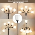 thumbnail image 3 of NATYSWAN Medusa LED Floor Lamp, Multi Head Modern Tall Lamp with Adjustable Gooseneck Standing Lamps for Living Room Bedroom Kids Room Office 5 White Lampshades Bulb Not Included(Black), 3 of 7