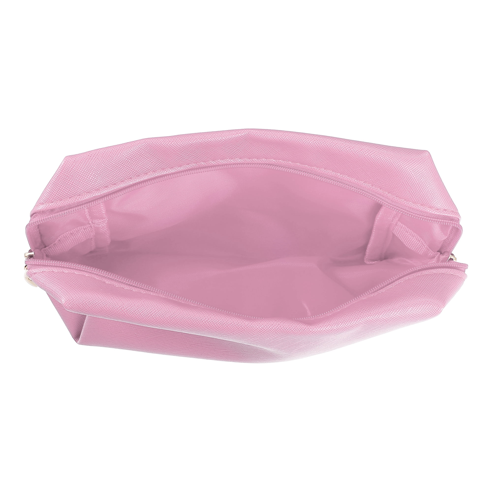 Unique Bargains Floral Makeup Bag Zipper Flower Cosmetic Pouch Pink