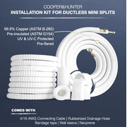 Cooper & Hunter Installation Kit 1/4 x 3/8 16ft Line Set for Ductless Mini Split Air Conditioners