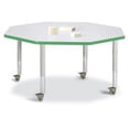 thumbnail image 2 of Octagon Activity Table - 48" X 48", Mobile - Gray/Green/Gray, 2 of 2