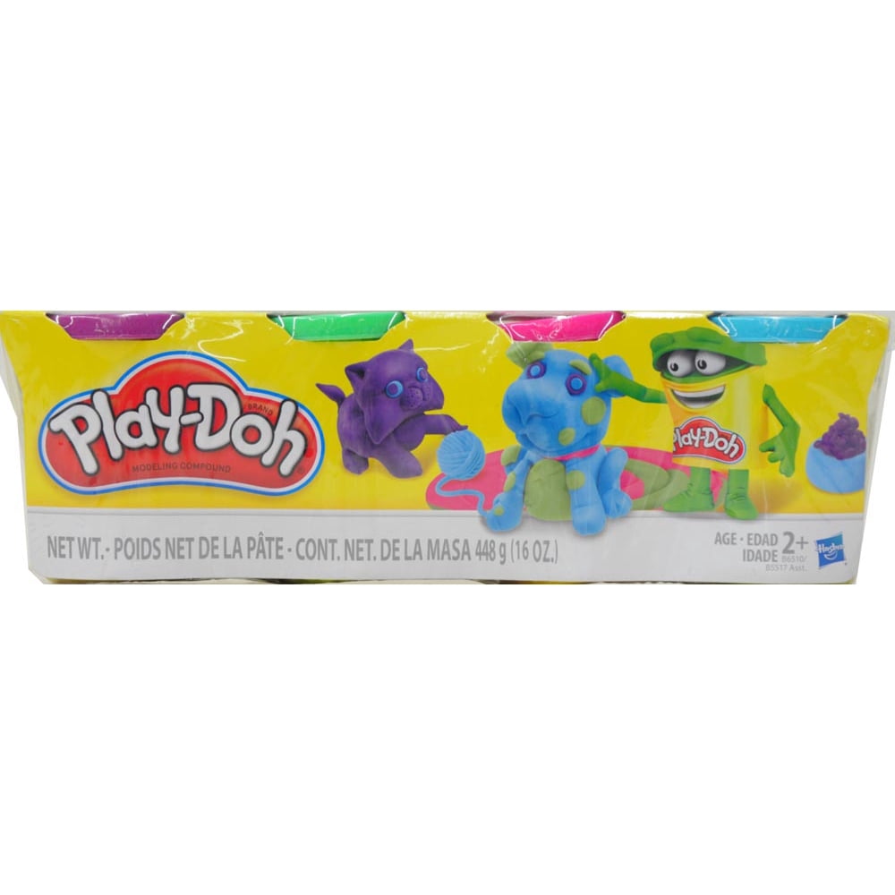 Play-Doh 4-Pack of 4-Ounce Cans (Assorted Colors), Ages 2 and up - Walmart.com - Walmart.com