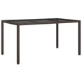 thumbnail image 5 of vidaXL 5 Piece Garden Dining Set with Cushions Brown Poly Rattan, 5 of 5