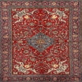 thumbnail image 1 of Ahgly Company Indoor Square Traditional Orange Salmon Pink Persian Area Rugs, 7' Square, 1 of 6