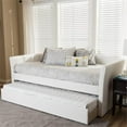 thumbnail image 3 of Bowery Hill Faux Leather Daybed with Trundle in White, 3 of 4