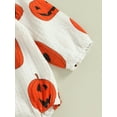 thumbnail image 6 of Wassery My 1st Halloween Outfits Infant Baby Girl Boy Fall Romper Long Sleeve Round Neck Pumpkin Print Loose Jumpsuit 0-24 Months, 6 of 7