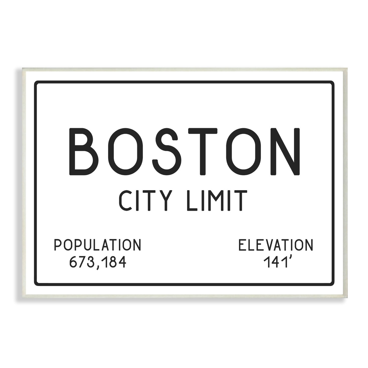 The Stupell Home Decor Collection Boston City Limit Canvas Wall Art