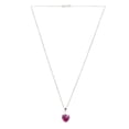 thumbnail image 2 of Collar Zvezda Heart color Fuchsia plata .925 Zvezda ZCO-HEAR14-FUC, 2 of 4