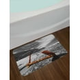 thumbnail image 2 of Shipwreck Bath Mat, Weathered Photo of Aged and Decayed Flaking Anchor on the Beach by the Hills Marine, Non-Slip Plush Mat Bathroom Kitchen Laundry Room Decor, 29.5 X 17.5 Inches, Orange, Ambesonne, 2 of 2