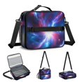 thumbnail image 5 of Colorful Starry Sky and Universe Insulated Lunch Bag with Shoulder Strap and Bottle Holder,Bento School Lunch Bag Box,11x9.5x3.5 Inches, 5 of 5