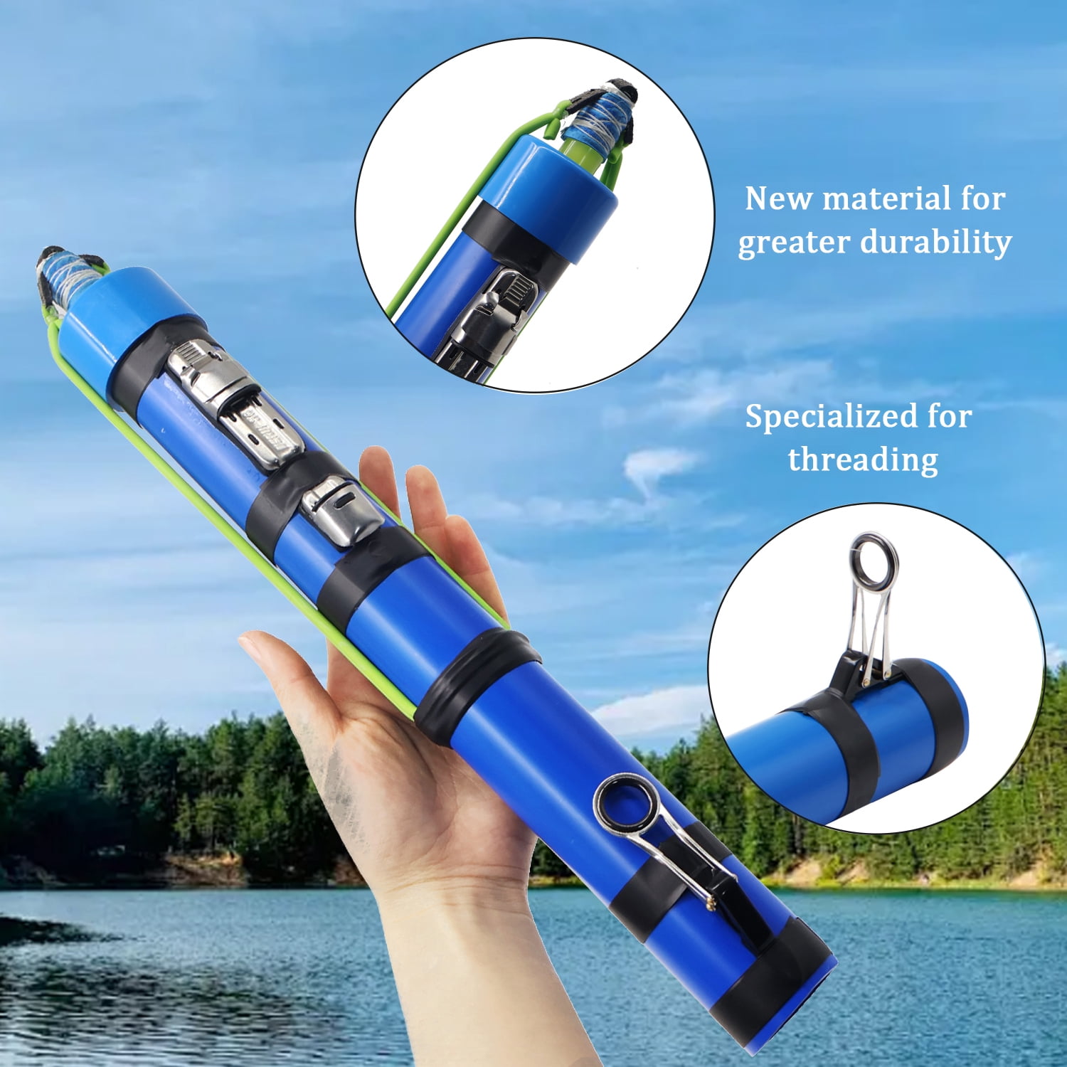 Runzkzy portable catapult bait device fishing tool freshwater lake fish shooting device