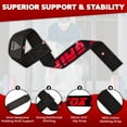 thumbnail image 3 of WYOX Sports Lifting Wrist Straps with Padded Support for Weightlifting, Powerlifting, Strength Training - Black, 3 of 8