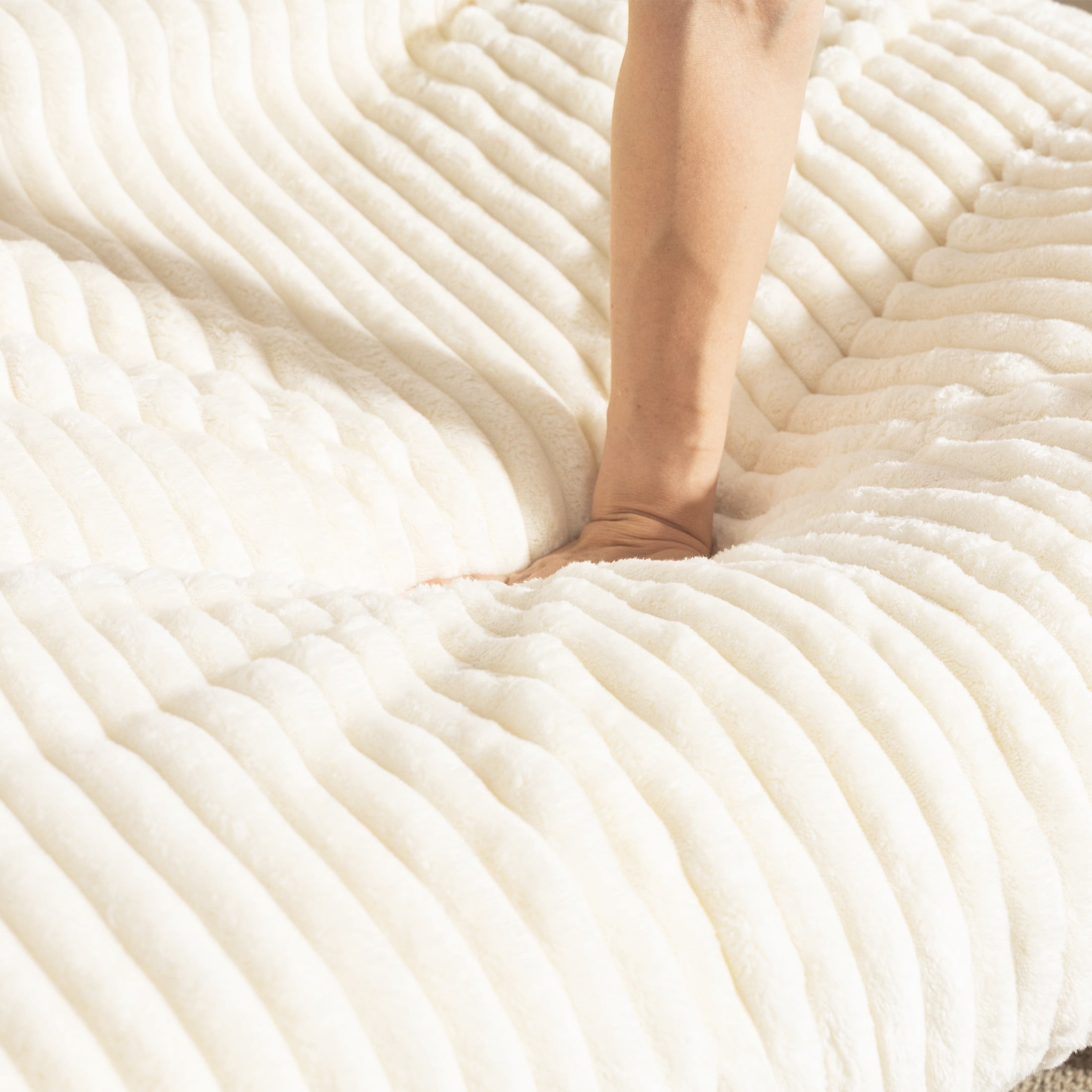 PORKISS Bean Bag Chair for Adults, Comfy Sofa Bean Bag Couch Lounge Soft Corduroy Material Furniture Gift High-Quality Lazy Sofa, Casual Single Sofa, Off White