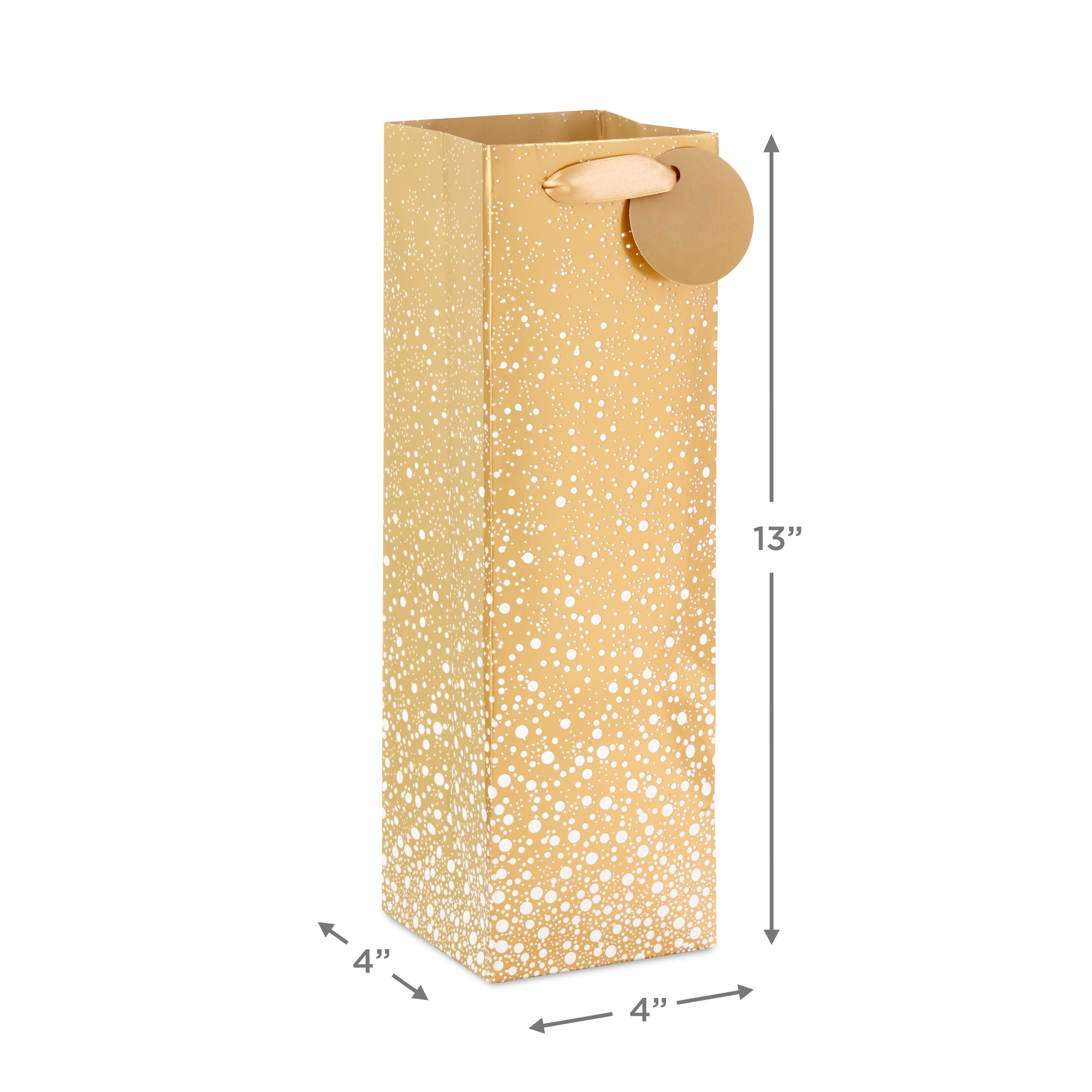 Hallmark Wine Gift Bag (Gold Sparkle)