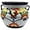Allegra, variant on Bean Planter Medium Hand Painted Pot Indoor Outdoor Multi Colored Glazed (Allegra)