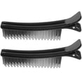 thumbnail image 1 of icolorfuled Black Hairdressing Clips for Salon Use Portable Lightweight ABS Material 2pcs Small Size, 1 of 6