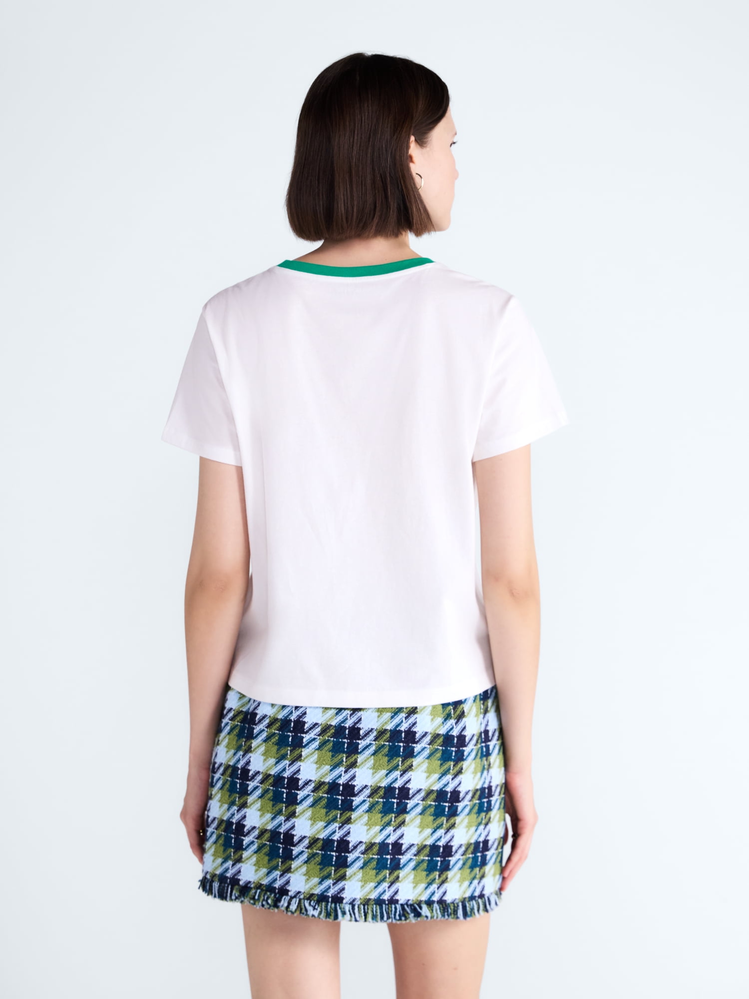 Free Assembly Women's and Women's Plus Cotton Cropped Boxy Tee with Short Sleeves, Sizes XS-4X