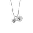 thumbnail image 2 of Delight Jewelry Silvertone Bible with Cross Silvertone Script Initial Disc - E - Charm Necklace, 20"+3", 2 of 4
