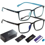 Blue Light Blocking Glasses Computer TV Game Gaming Reading Phone UV400, Blk/Blue