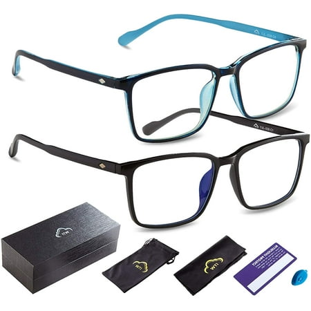 Blue Light Blocking Glasses Computer TV Game Gaming Reading Phone UV400, Blk/Blue