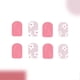 thumbnail image 3 of White Flowers Press on Nails Short Square Fake Nail With Floral Designs Pink, 3 of 5