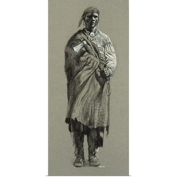 Great BIG Canvas | Rolled Gerry Embleton Poster Print entitled American Indian