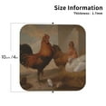 thumbnail image 3 of Balery 4 Pcs Oil Painting Chicken And Duckleather Coasters Set, Drink Table Cup Coasters For Living Room Kitchen Coffee Decor, 3 of 9