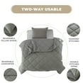 thumbnail image 5 of Lux Decor All-Season Comforter Sets Twin 2 Piece, Reversible Bedding Set with Diamond Quilted Design Comforter and 1 Pillow Sham, Lightweight & Cozy Set de Cama Gray/Dark Gray, 5 of 9