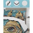thumbnail image 3 of Twin XL Quilt Bedding Set, Blue Starry Reversible Summer Quilt 3 Pieces, Modern Abstract Art Lightweight Bedspreads Coverlets with 2 Pillow Shams for All Seasons, 3 of 5