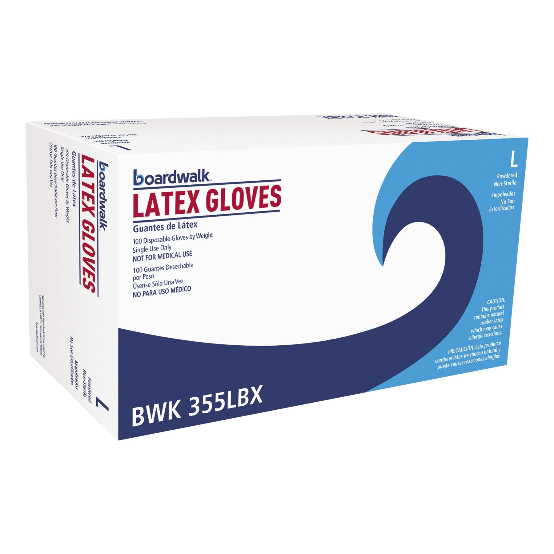 Boardwalk General Purpose Powdered Latex Gloves, Large, 100/Box