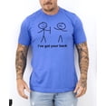 thumbnail image 3 of I've Got Your Back Shirt for Men Funny Stick Figure Graphic Tee for Adults Heather Blue Shirt Adult Small, 3 of 5
