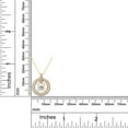 thumbnail image 5 of 1 1/4 Carat 6.5MM Round Cut Lab Created Moissanite Diamond Circle Drop Pendant Necklace In 14K Solid Yellow Gold Jewelry For Women With 18" Chain(G-H Color, VVS1 Clarity, 1.25 Cttw), 5 of 7