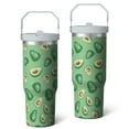 thumbnail image 2 of 1pc Avocado 30oz Tumbler with Straw & Handle - Insulated Stainless Steel Cup | Holiday Gift for Man Women (Christmas, Valentine's, Birthday), 2 of 7