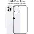 thumbnail image 2 of Compatible with iPhone 14 Pro Max Case Clear Ultra Transparent Shockproof Protective Cell Phone Case Non-Yellowing Flexible TPU Liquid Silicone Slim Thin Cover-Black, 2 of 7
