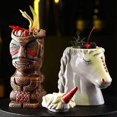 thumbnail image 1 of Tiki Mugs Cocktail XW0101,Hawaiian Party Cute Exotic Cocktail Glasses ,Tiki Bar Professional Hawaiian Party Barware (Doujiao), 1 of 1