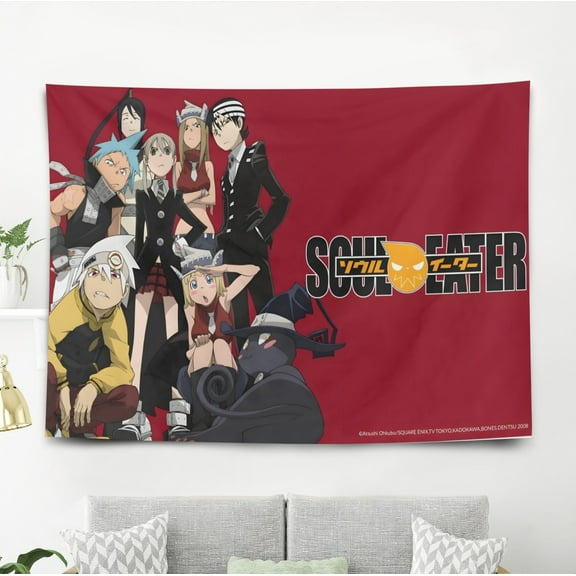 Soul Eater-Theme Anti-pilling Tapestry Gift Wall Hanging Backdrop for Room Bedroom Girls Fans Background Banner Party Birthday Supplies Decor