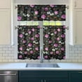 thumbnail image 3 of Kitchen Curtains and Valance Set 36 Inch Tier Pioneer Colorful Floral 3 Pieces Set Dining Room Small Curtain Drapes Cafe Curtains Valance for Home Decor Rod Pocket, 3 of 6