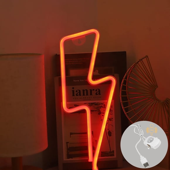 FSLiving Wall-Mounted Neon String Light, LED Fairy String Lights Red with Motion Sensor Light USB-Powered Indoor Decorative Lights for Bedroom Tent Party Customizable,Whtie PVC - 1 Pack