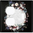 thumbnail image 4 of Metal Light Switch Plate Cover Image of Floral Marble Mirror FLW022, 4 of 13